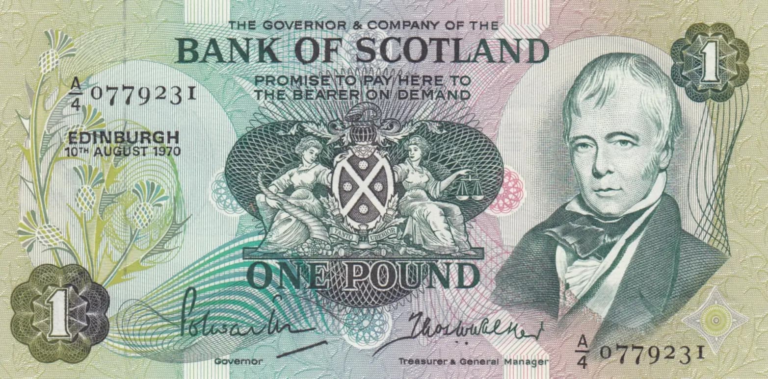 1 pound 1970 from Scotland, P-111a