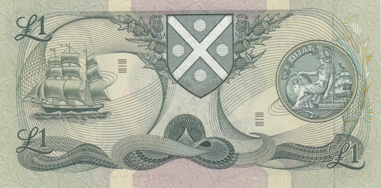 1 pound 1976 from Scotland, P-111c (1976) — image 2