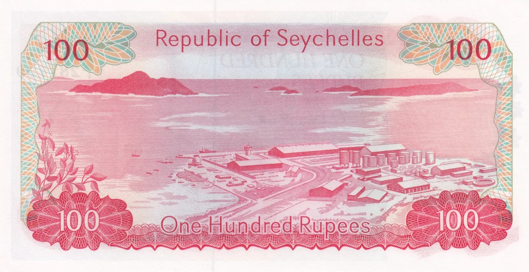 100 rupees 1977 from Seychelles , P-22 (1977) — image 2