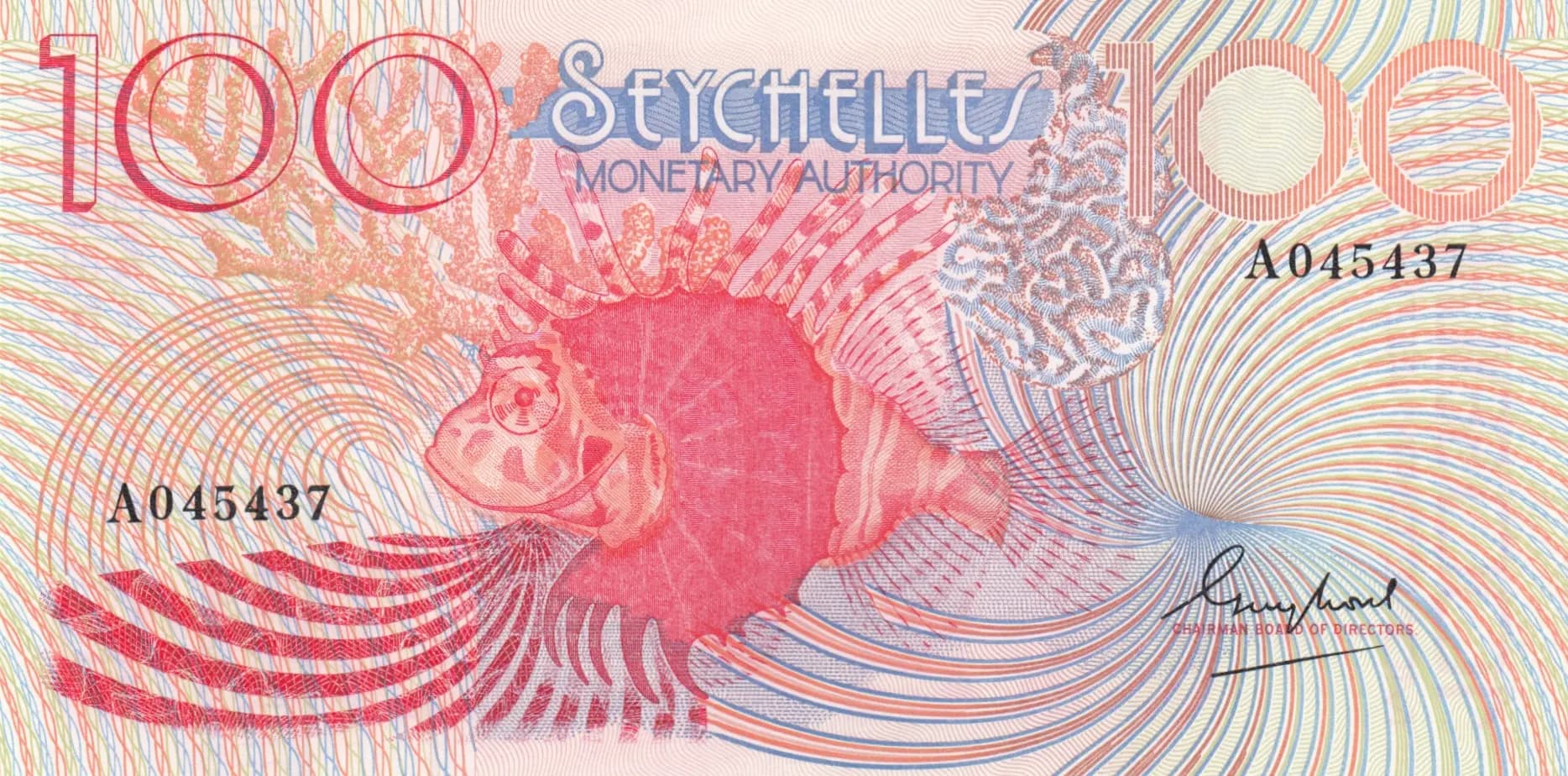 100 rupees 1979 from Seychelles , P-26 (1979) — image 1