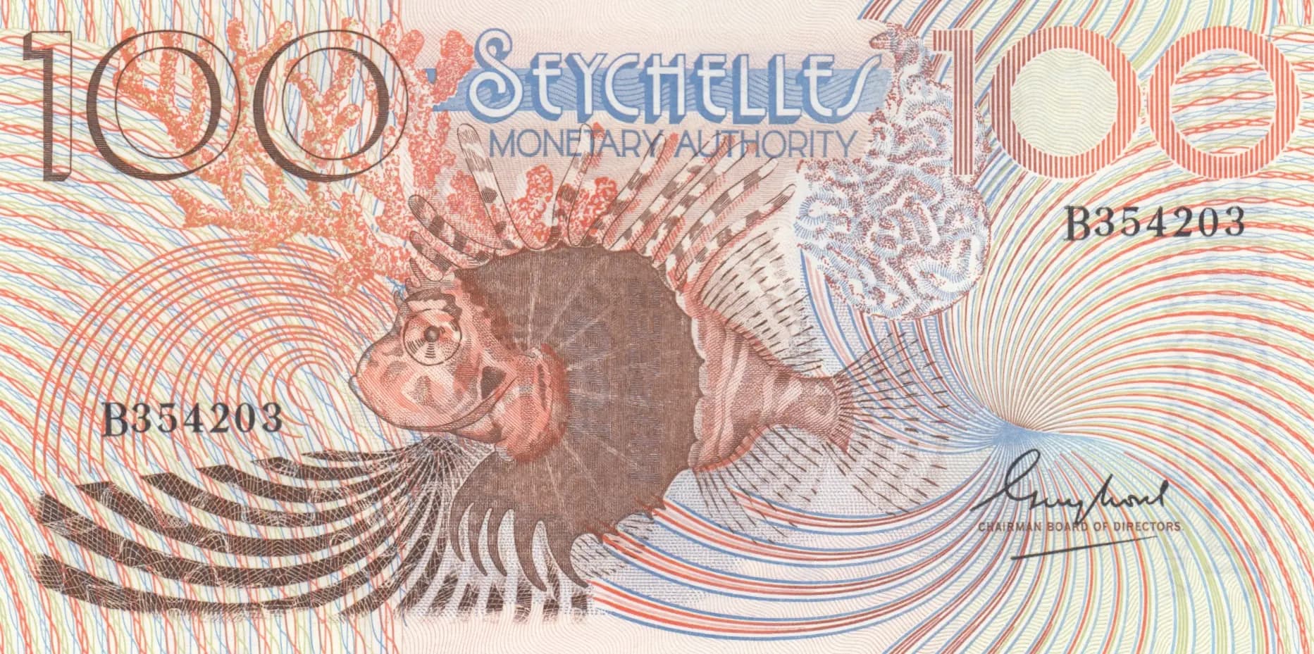 100 rupees 1980 from Seychelles , P-27 (1980) — image 1