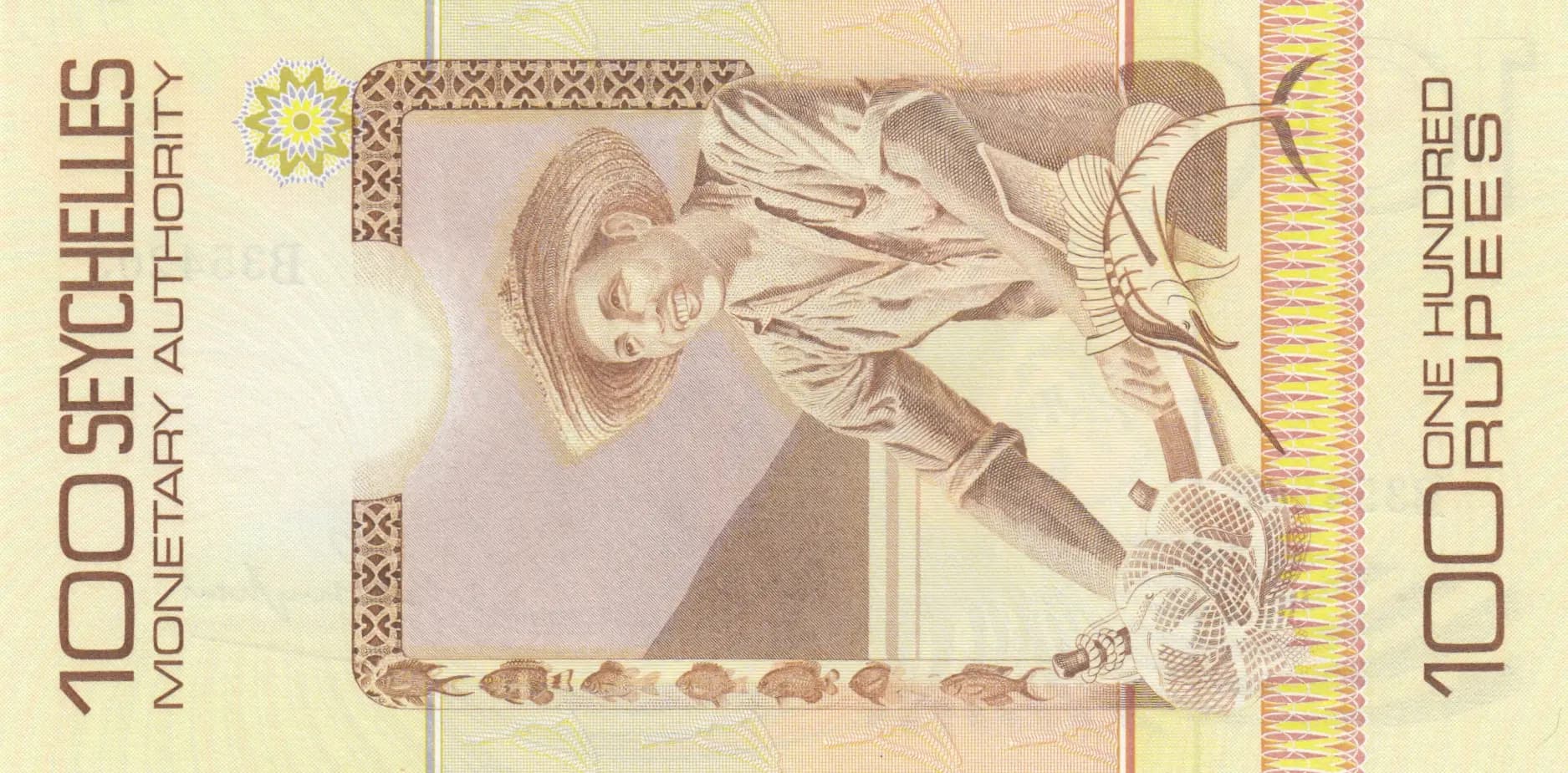 100 rupees 1980 from Seychelles , P-27 (1980) — image 2