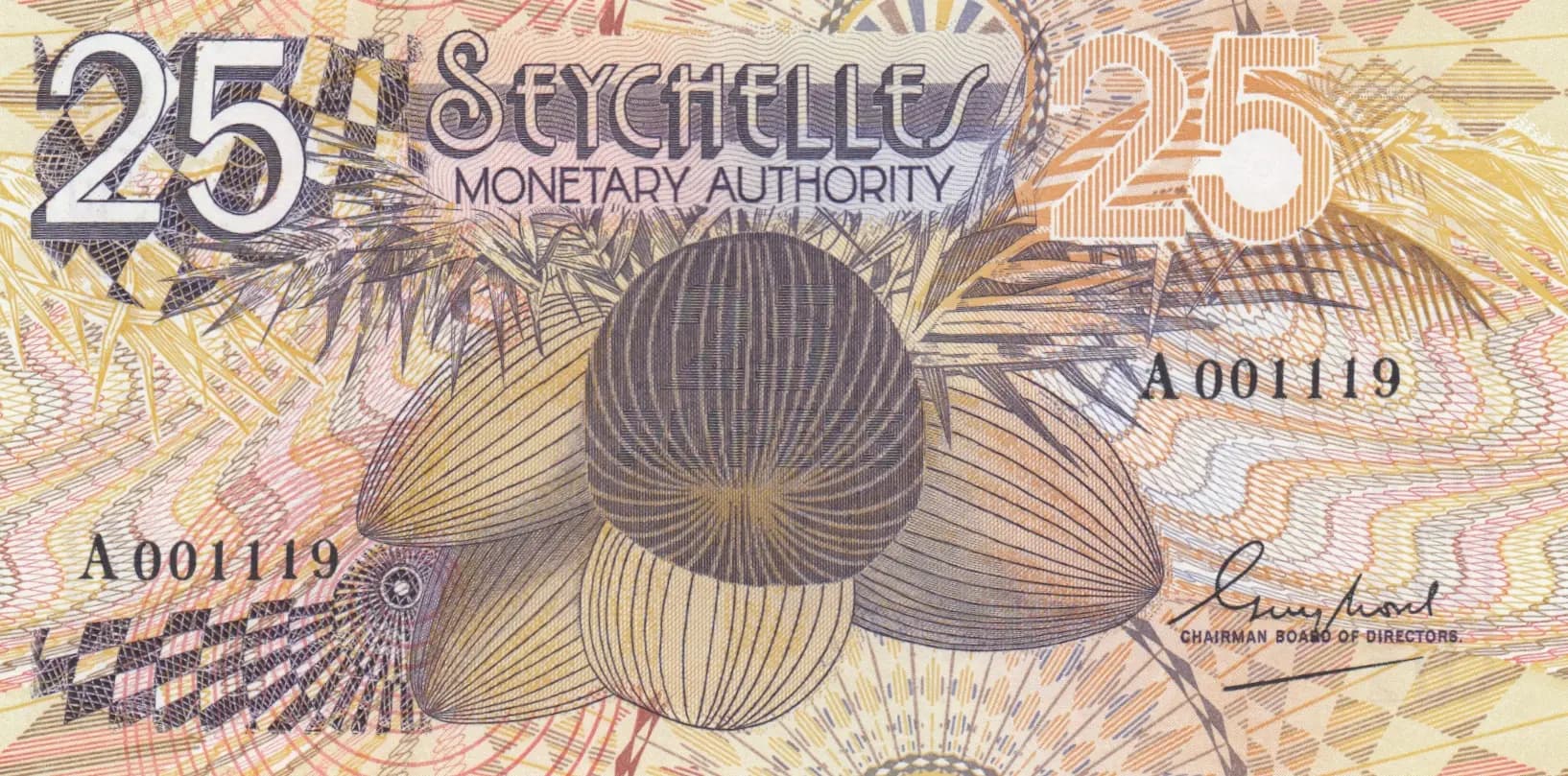 25 rupees 1979 from Seychelles , P-24 (1979) — image 1