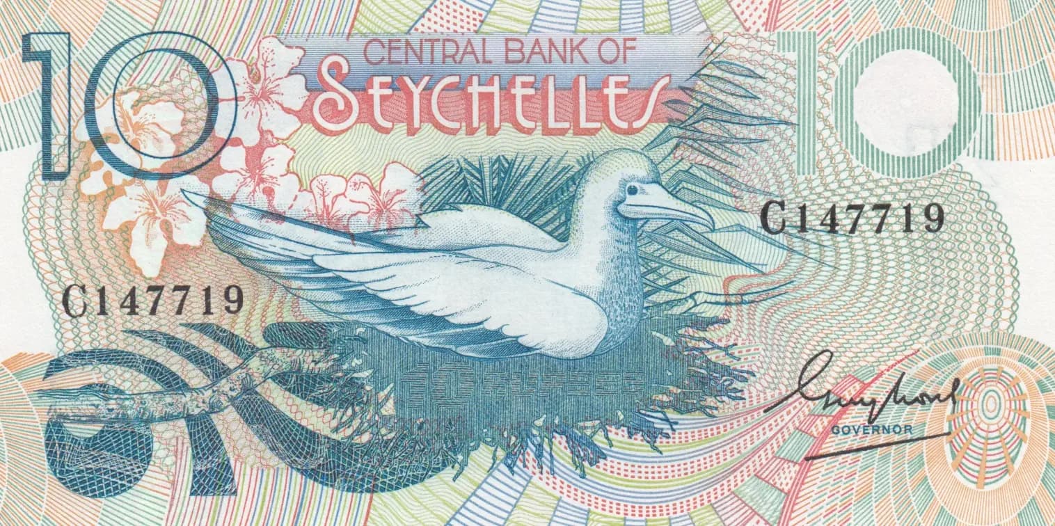 10 rupees 1983 from Seychelles , P-28 (1983) — image 1