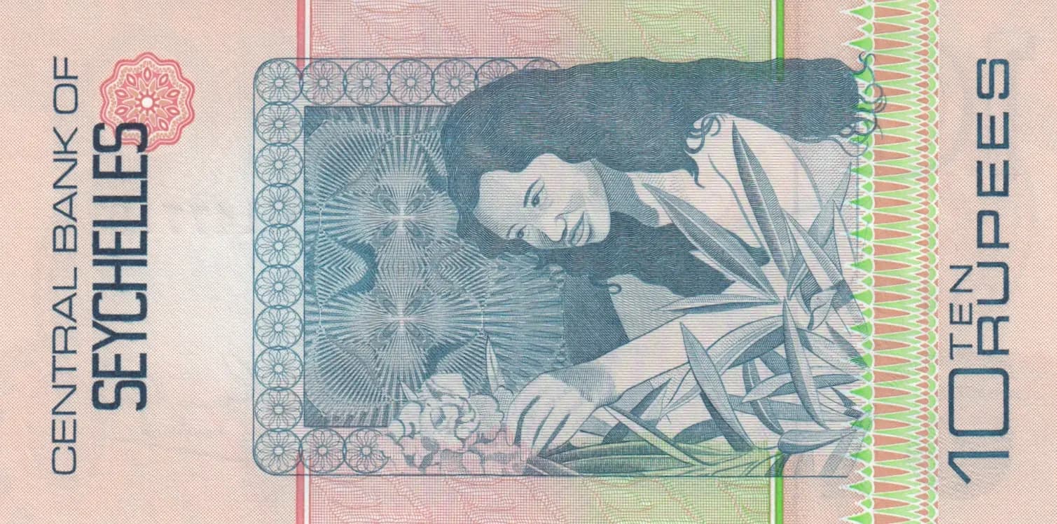 10 rupees 1983 from Seychelles , P-28 (1983) — image 2