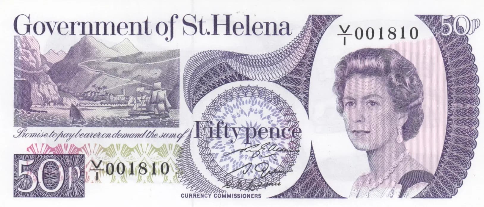 50 pence 1974 from Saint Helena, P-5