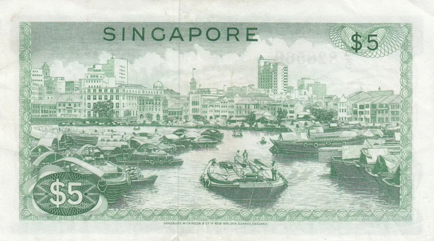5 dollars 1967 from Singapore, P-2a (1967) — image 2