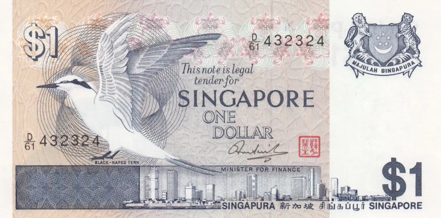 1 dollar 1976 from Singapore, P-9