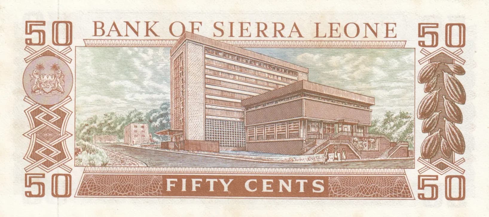 50 cents 1980 from Sierra Leone, P-9 (1980) — image 2