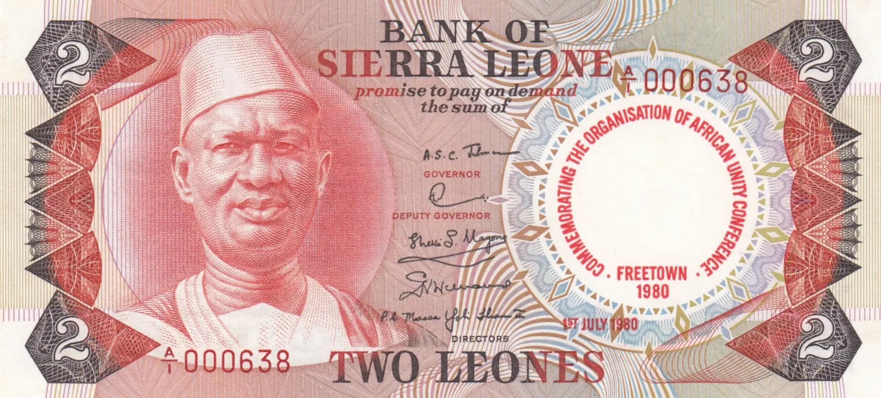 2 leones 1980 from Sierra Leone, P-11