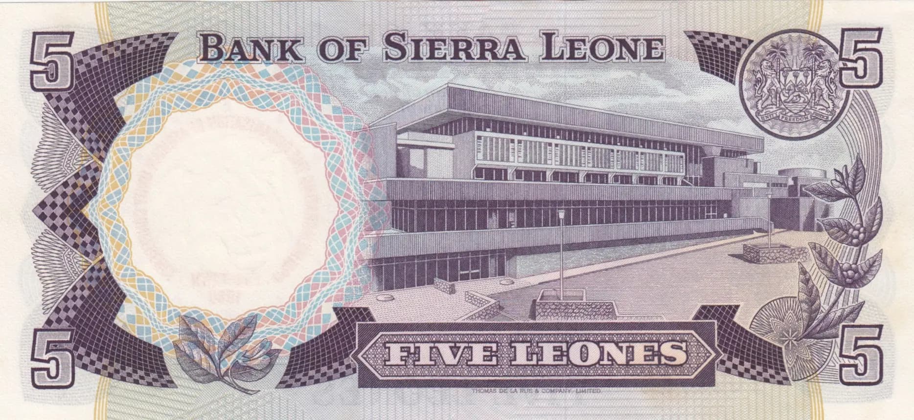 5 leones 1980 from Sierra Leone, P-12 (1980) — image 2