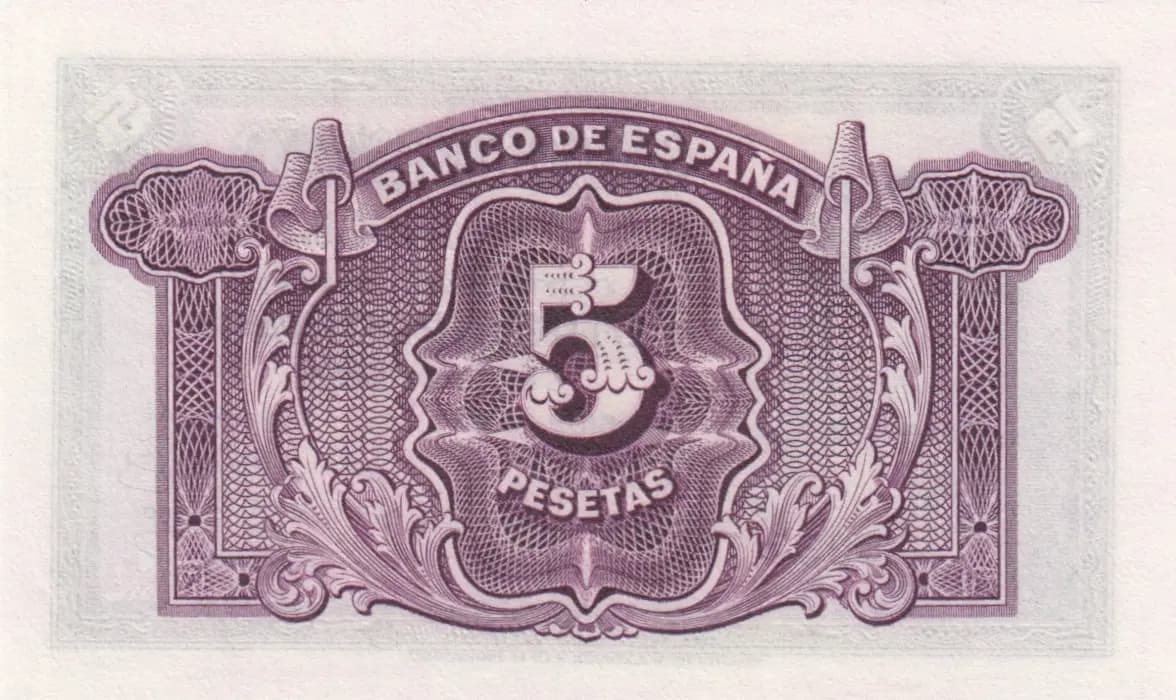 5 pesetas 1935 from Spain, P-85 (1935) — image 2