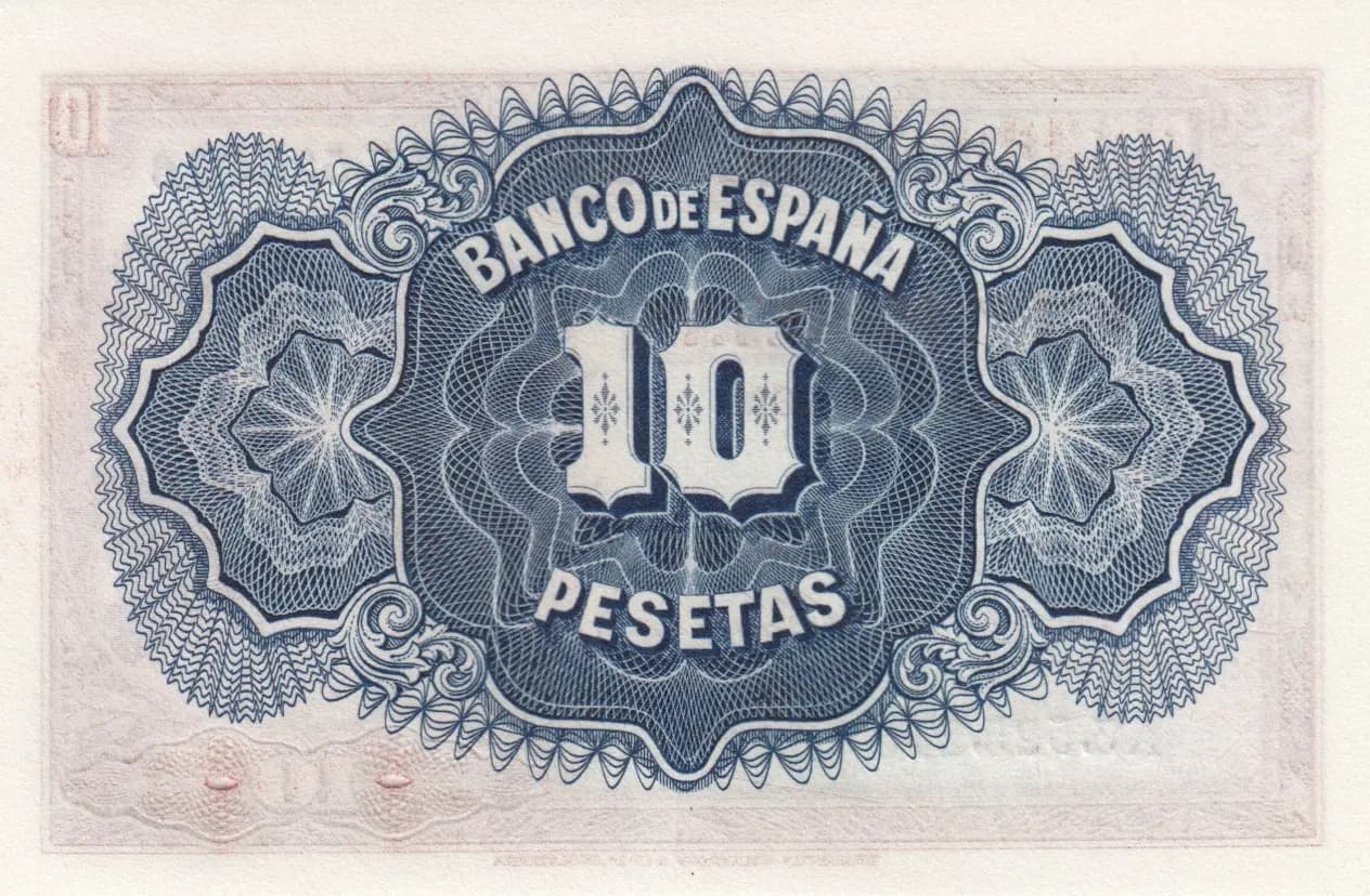 10 pesetas 1935 from Spain, P-86 (1935) — image 2