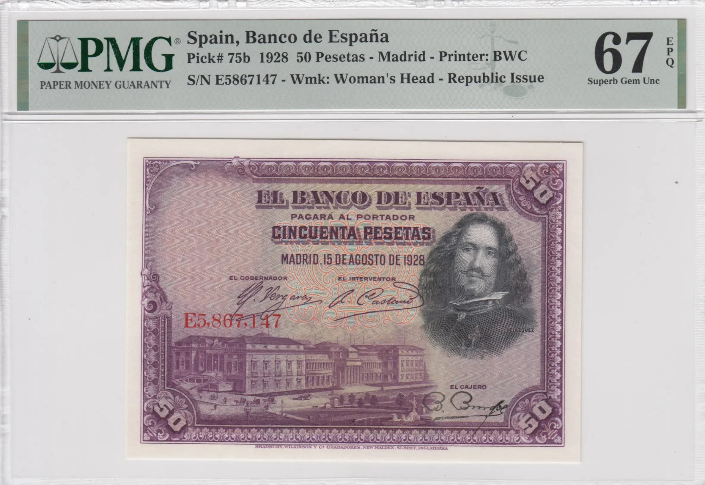 50 pesetas 1928 from Spain, P-75b (1928) — image 1