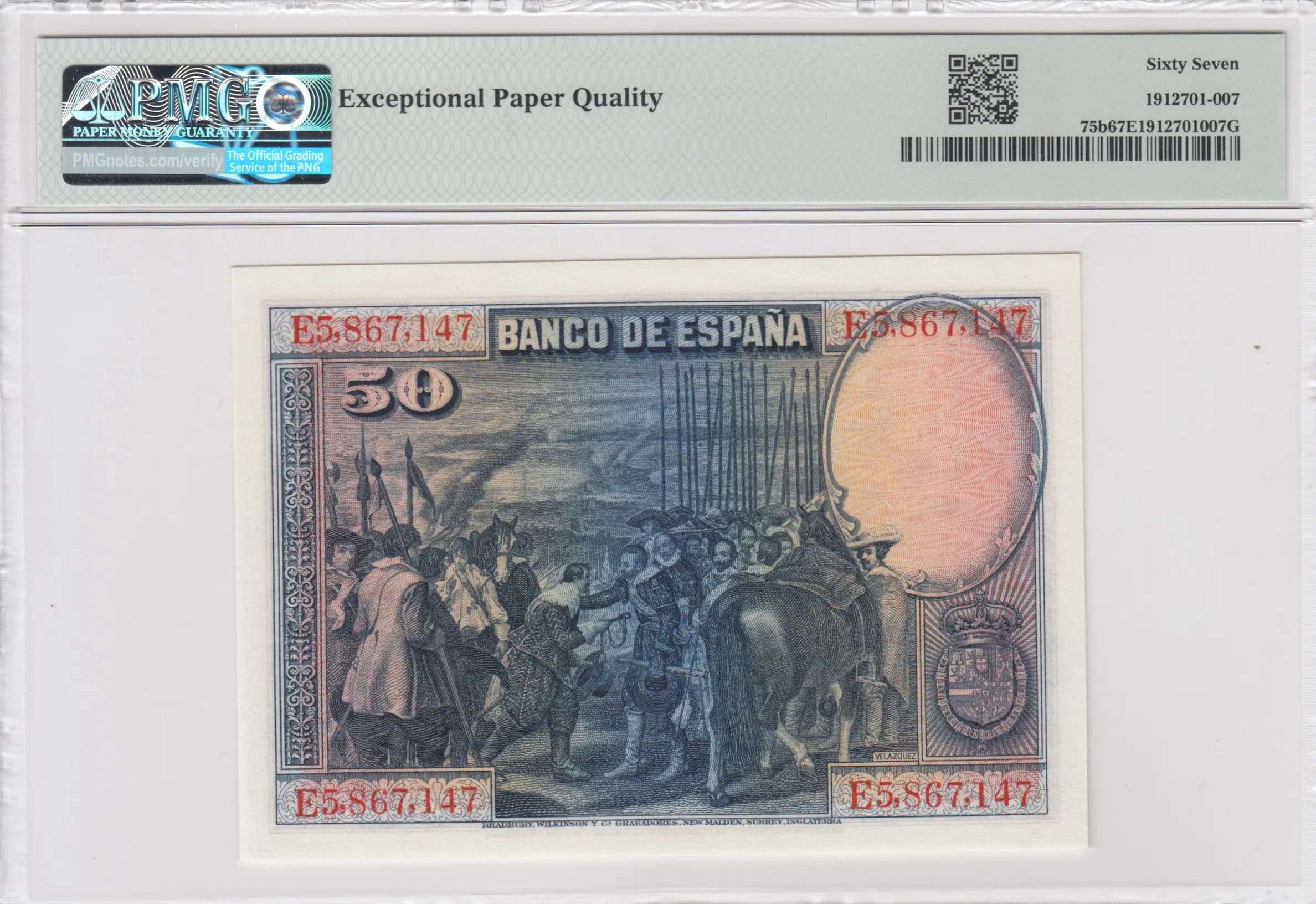 50 pesetas 1928 from Spain, P-75b (1928) — image 2
