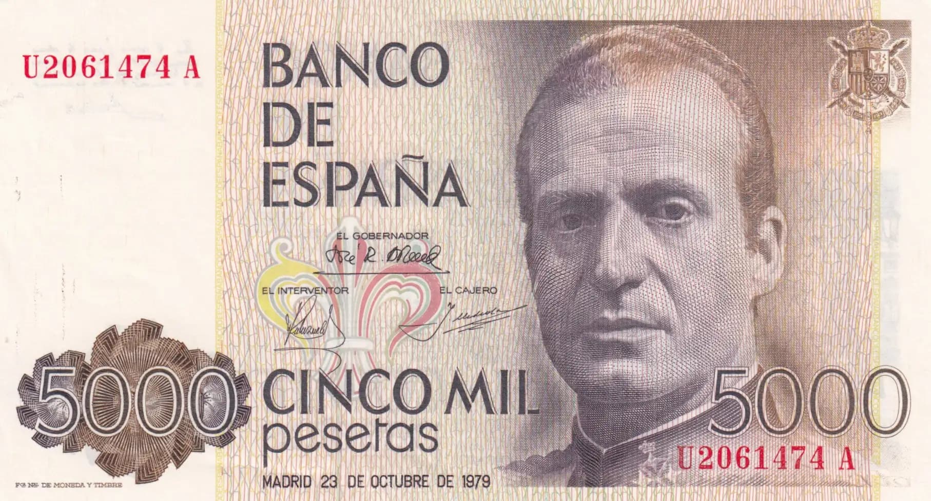 5000 pesetas 1979 from Spain, P-160 (1979) — image 1