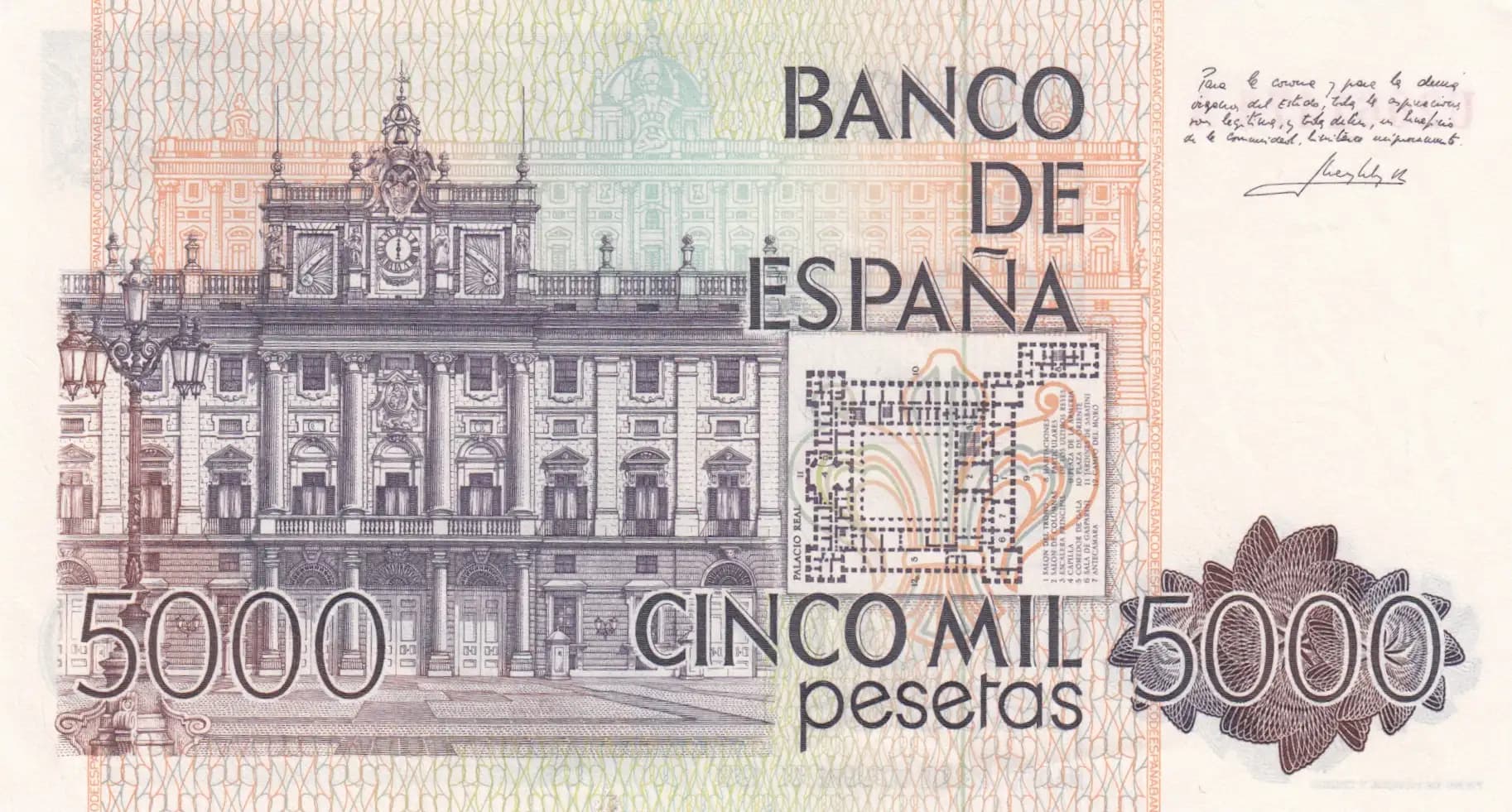5000 pesetas 1979 from Spain, P-160 (1979) — image 2
