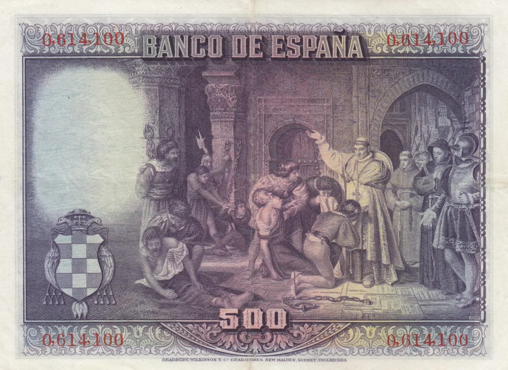 500 pesetas 1928 from Spain, P-77 (1928) — image 2
