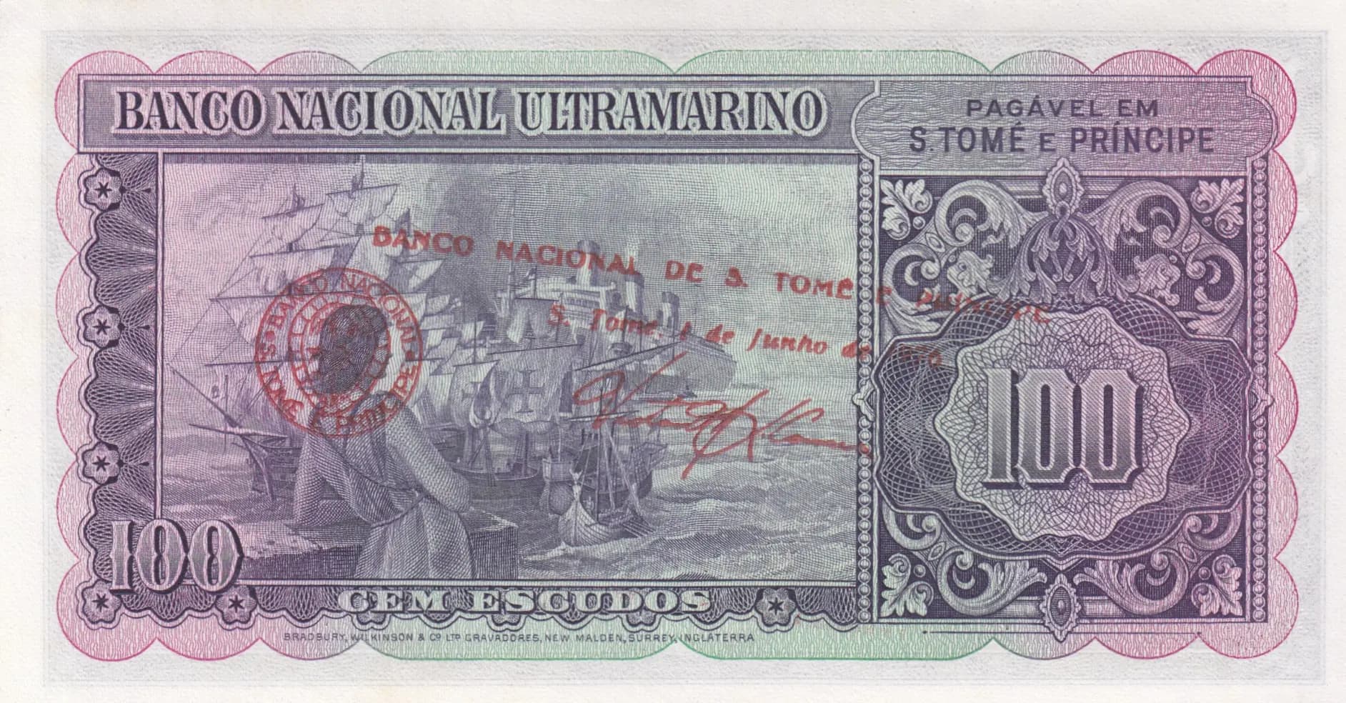 100 escudos 1976 from Saint Thomas & Prince, P-46 (1976) — image 2