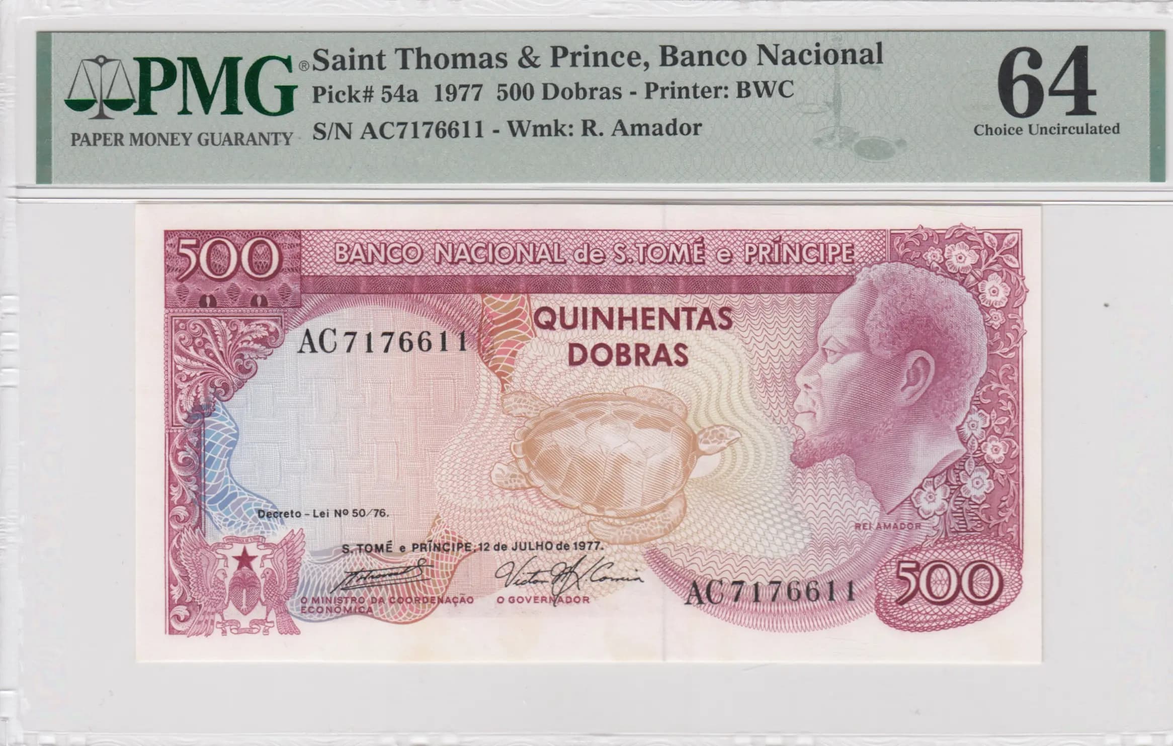 500 dobras 1977  from Saint Thomas & Prince, P-54a (1977) — image 1