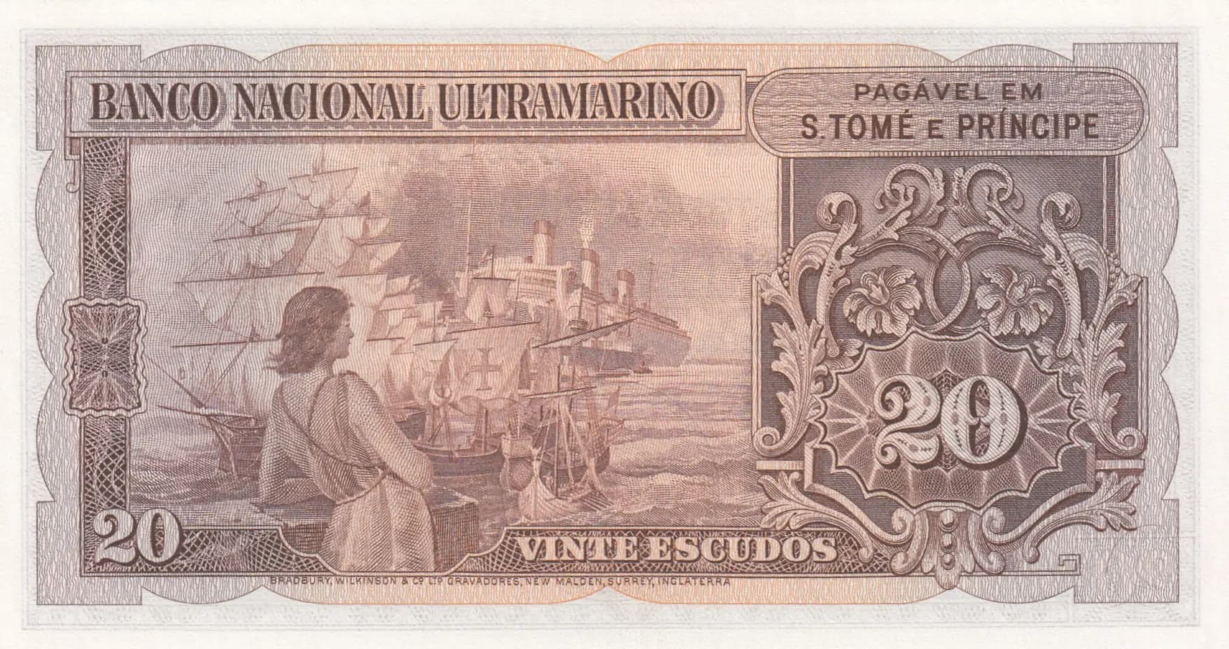 20 escudos 1958 from Saint Thomas & Prince, P-36 (1958) — image 2