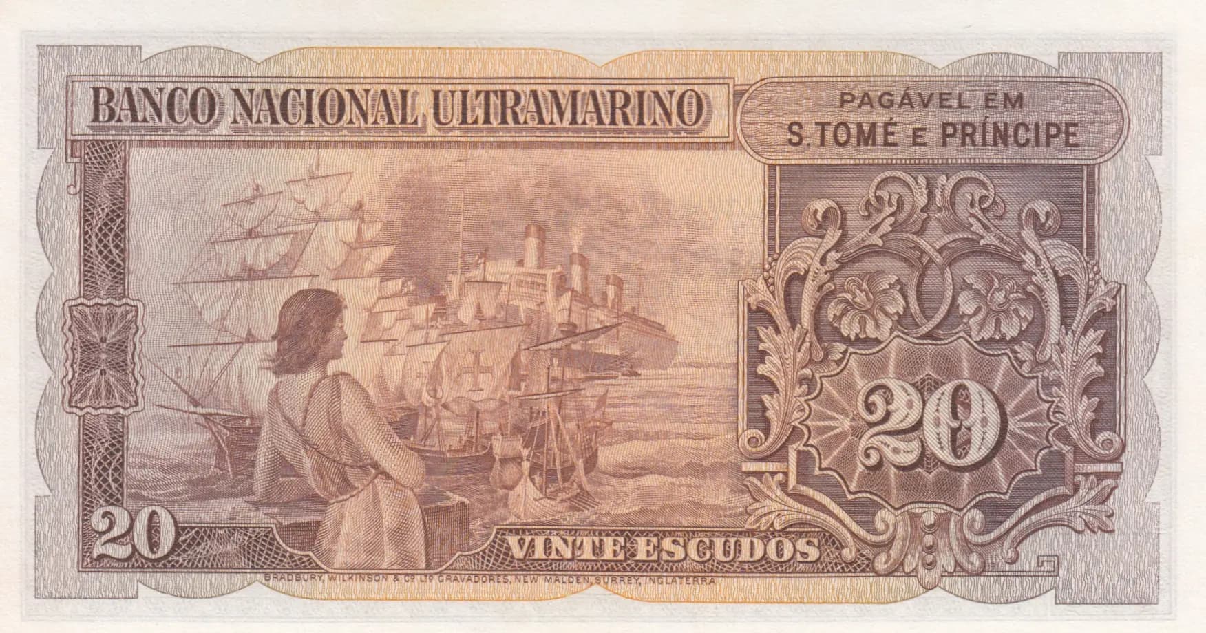 20 escudos 1958 from Saint Thomas & Prince, P-36 (1958) — image 2