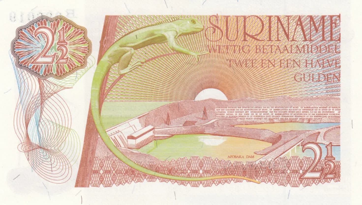 2 1/2 gulden 1978 from Suriname, P-118b (1978) — image 2