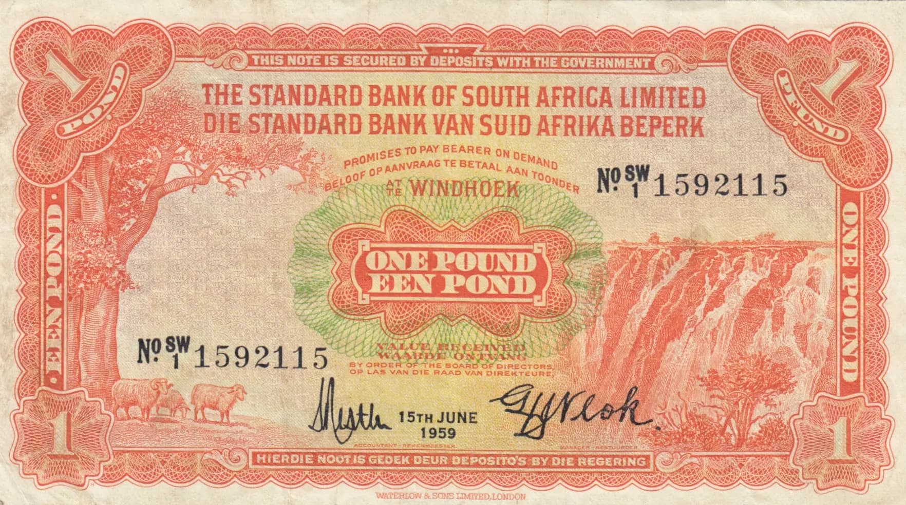 1 pound 1959 from Southwest Africa, P-11