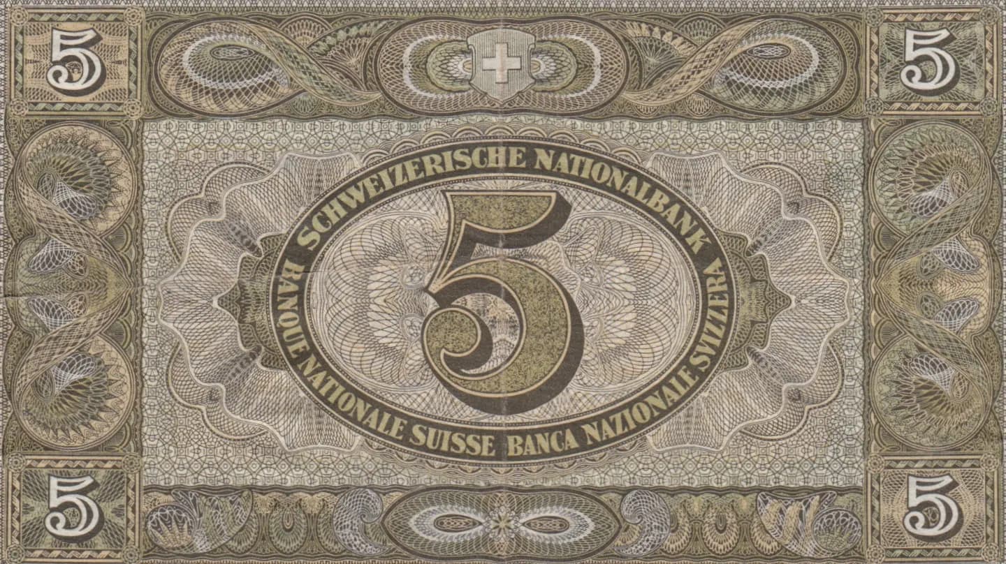 5 francs 1951 from Switzerland, P-11o (1951) — image 2