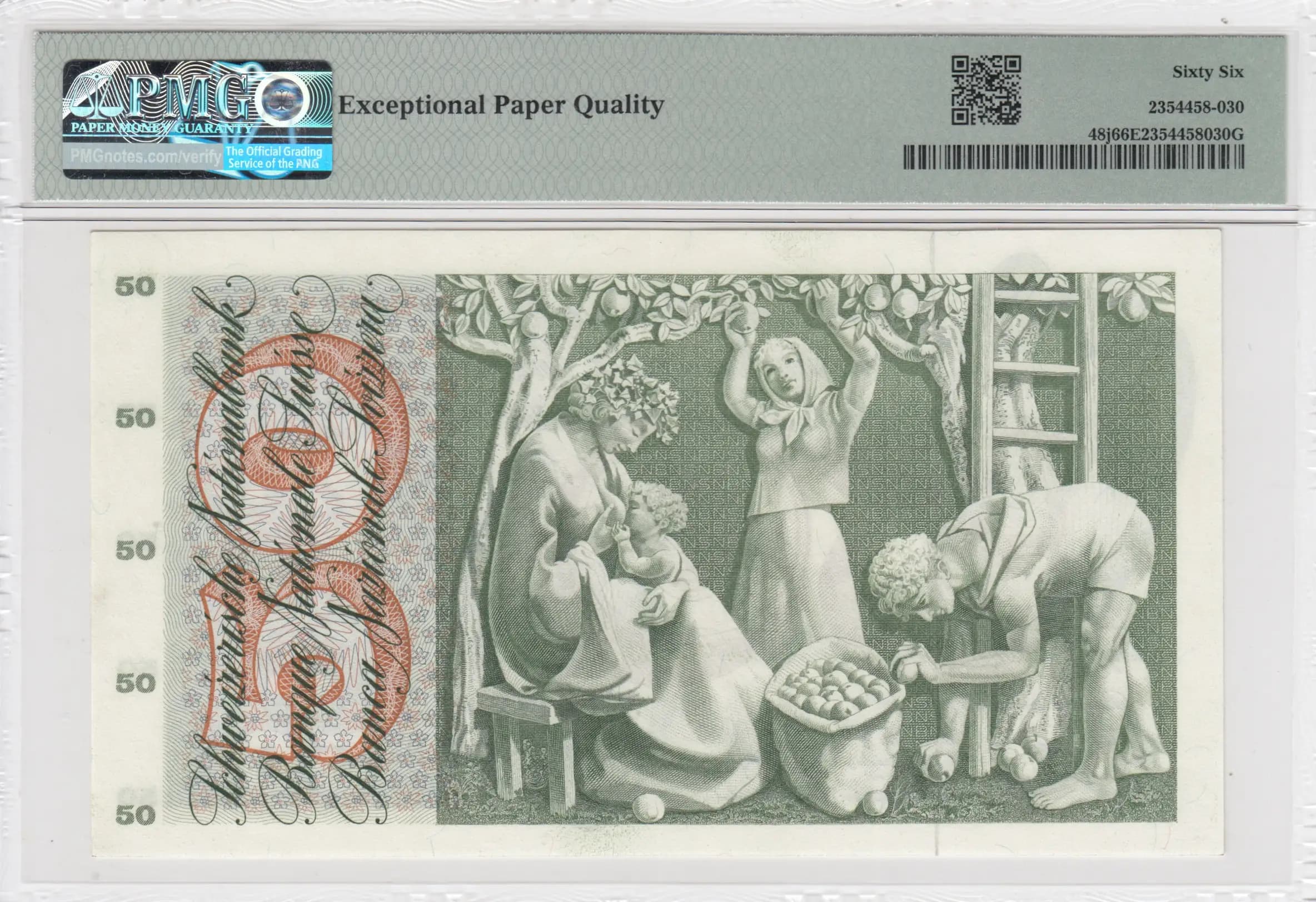 50 francs 1970 from Switzerland, P-48j (1970) — image 2