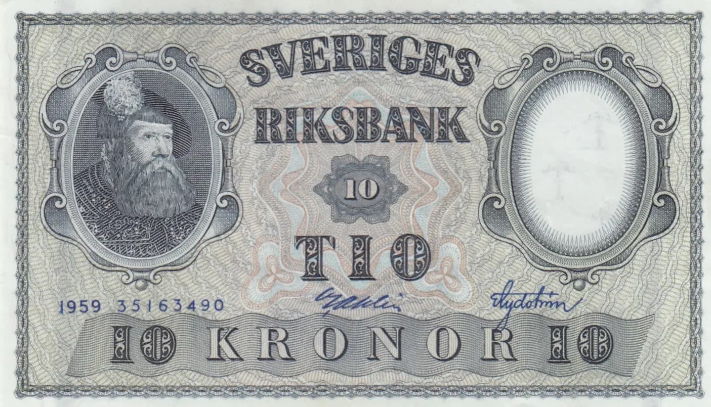 10 kronor 1959 from Sweden, P-43g