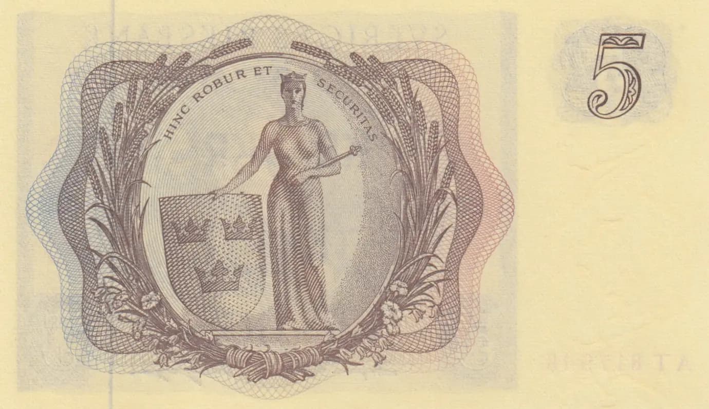 5 kronor 1963 from Sweden, P-50b (1963) — image 2