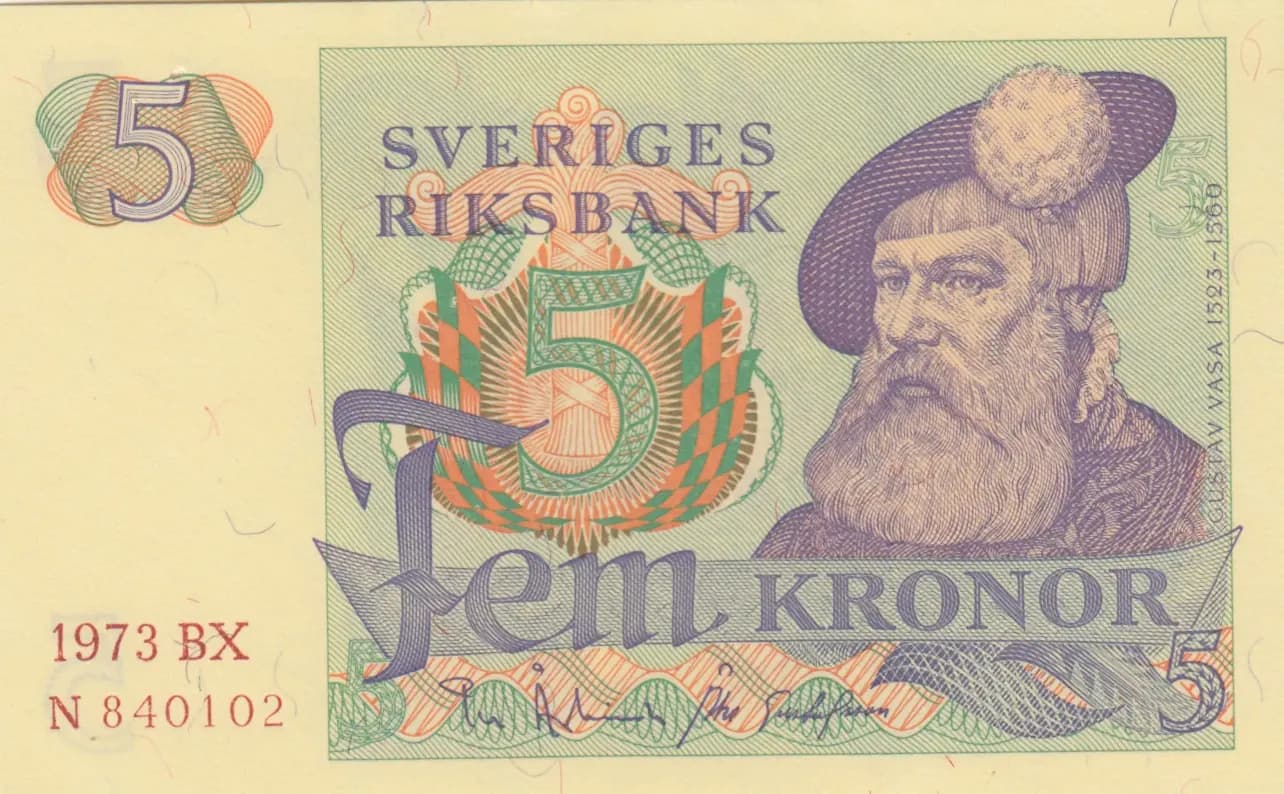 5 kronor 1973 from Sweden, P-51c (1973) — image 1