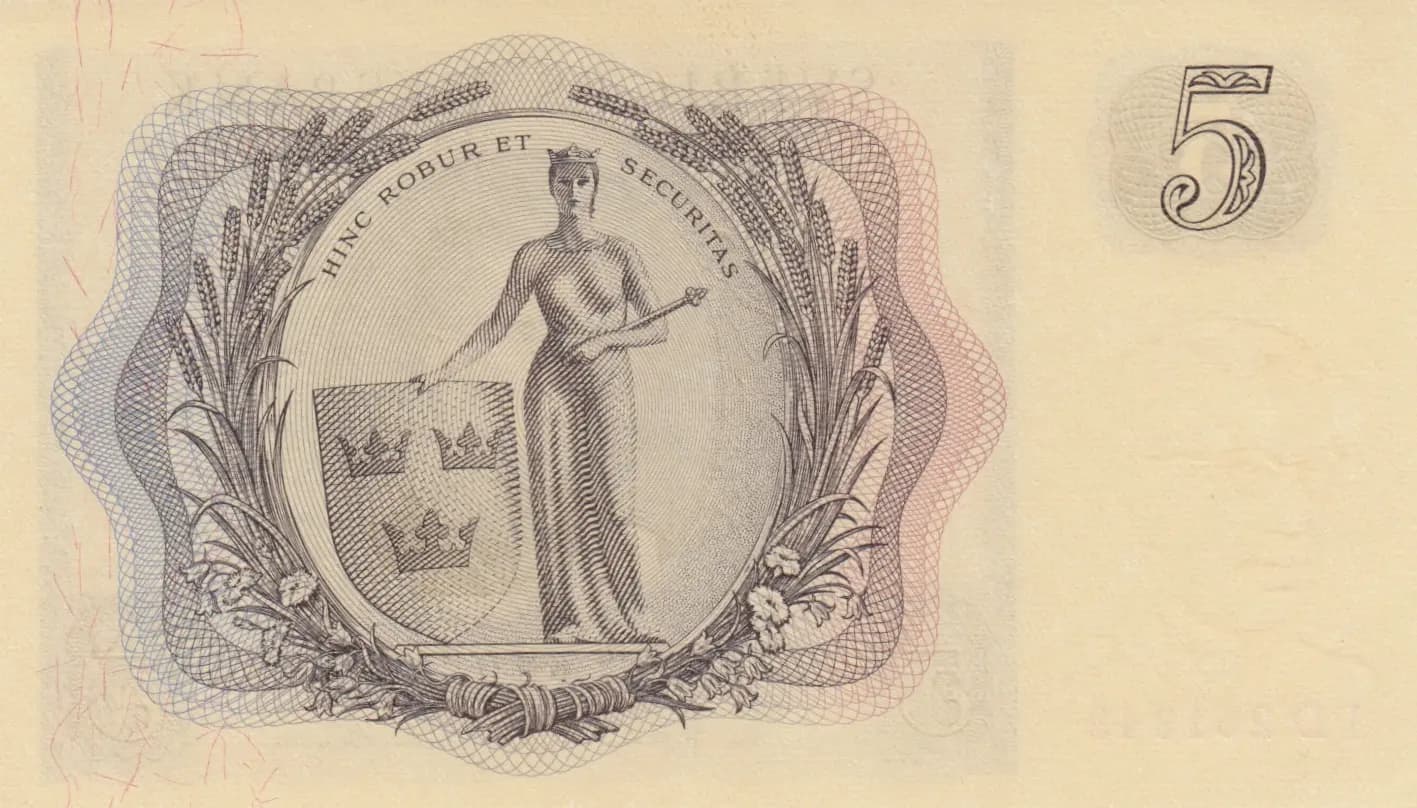 5 kronor 1956 from Sweden, P-42c (1956) — image 2