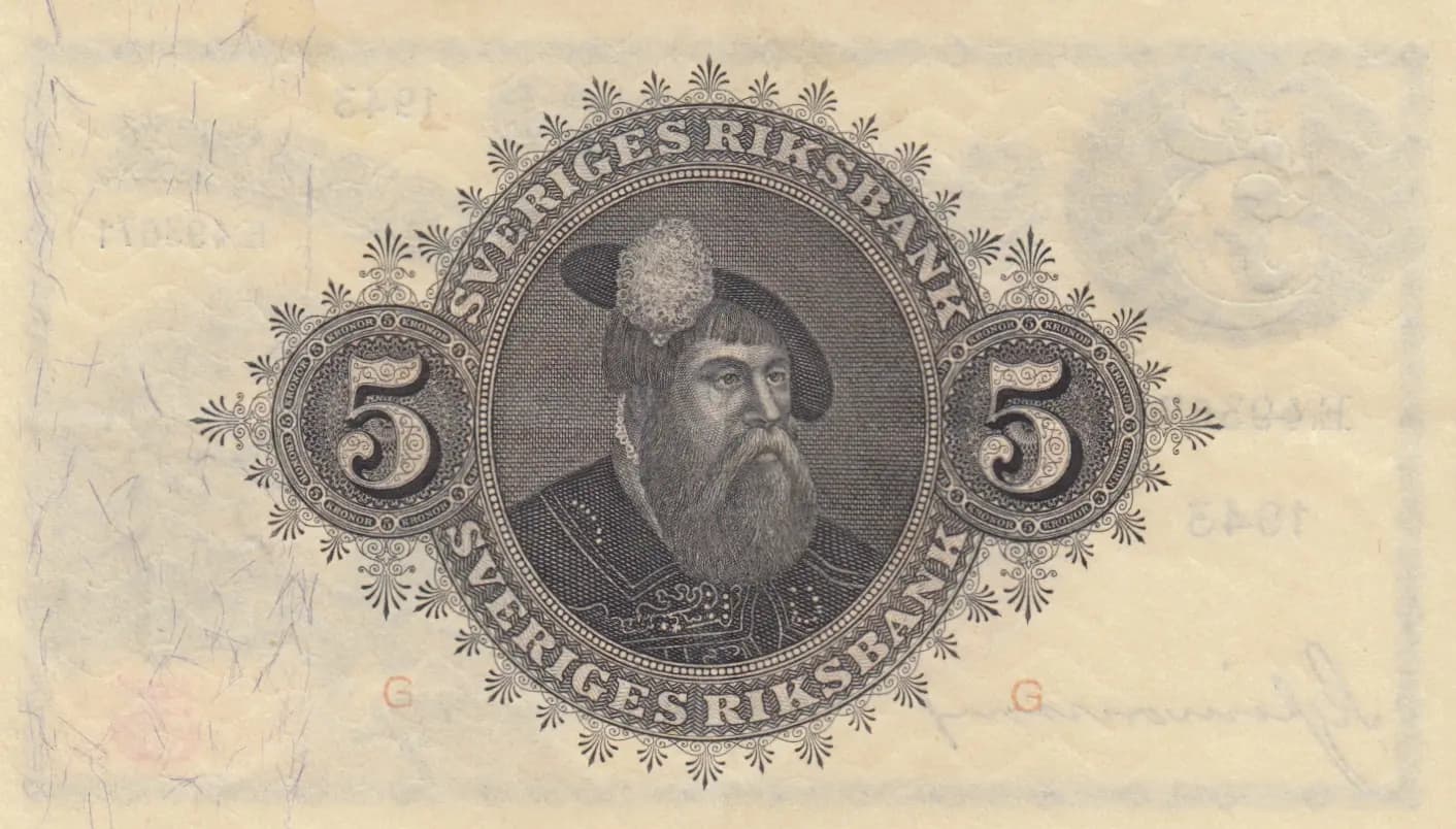 5 kronor 1943 from Sweden, P-33z(3) (1943) — image 2