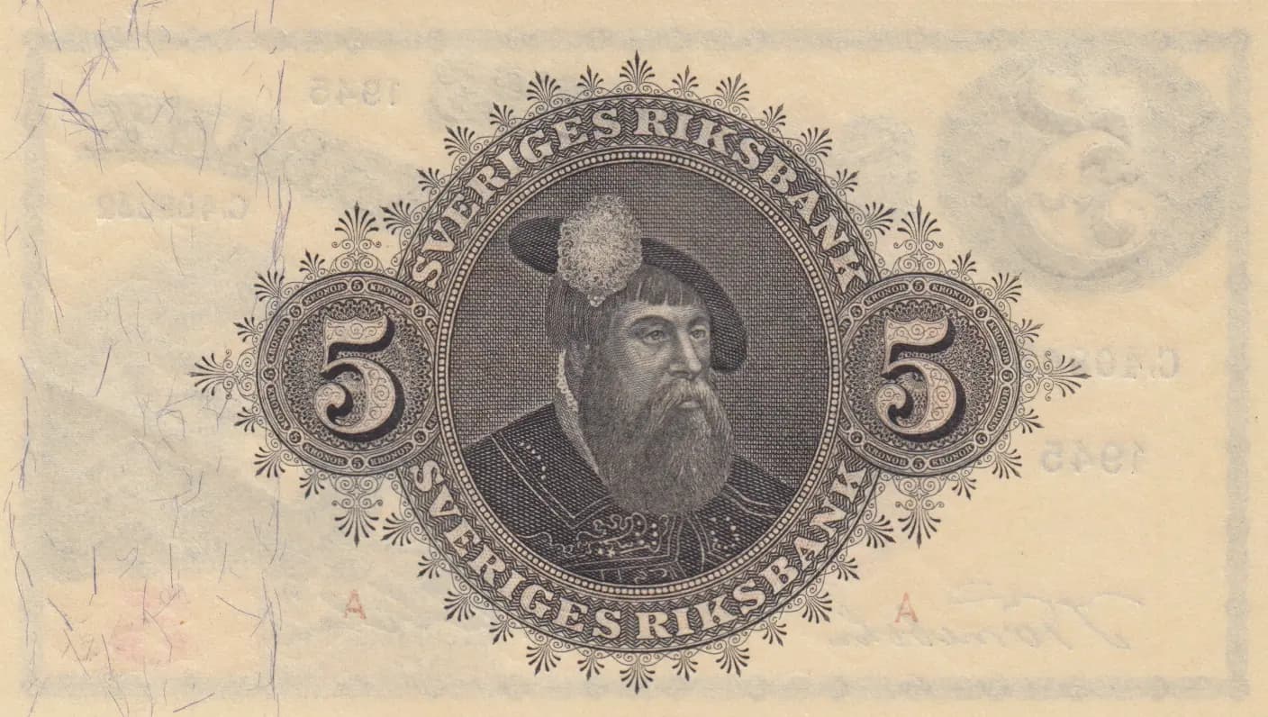 5 kronor 1945 from Sweden, P-33ab (1945) — image 2