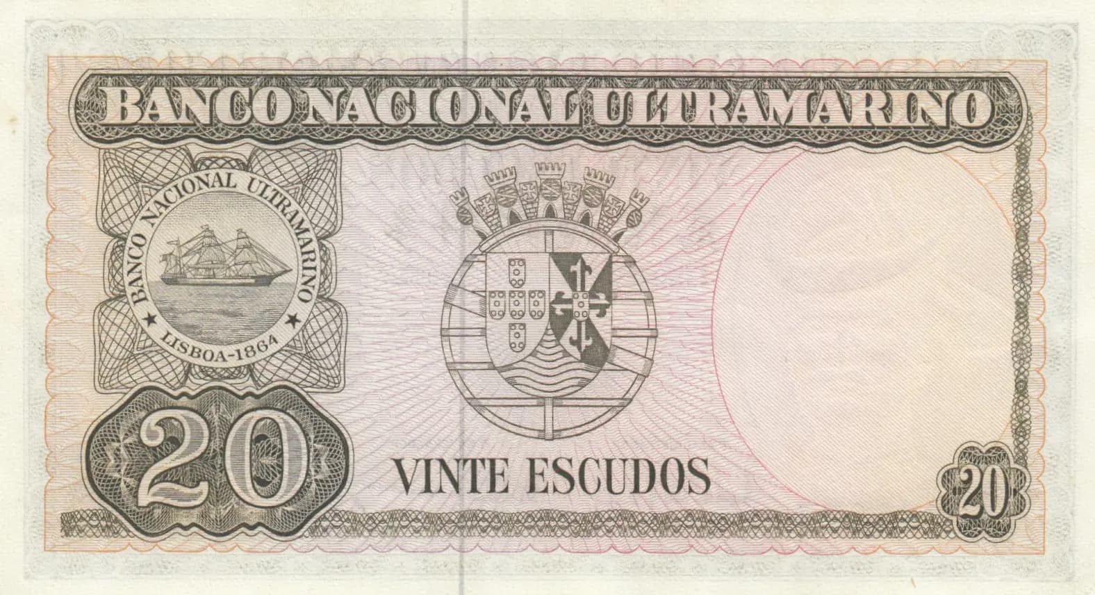 20 escudos 1967 from Timor, P-26 (1967) — image 2