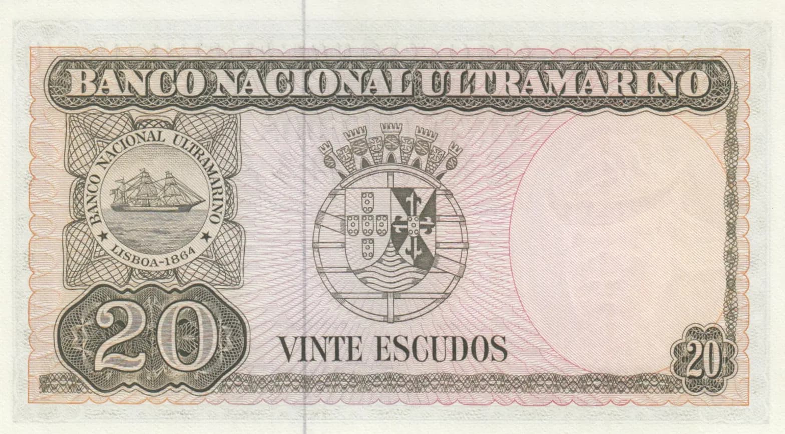 20 escudos 1967 from Timor, P-26 (1967) — image 2
