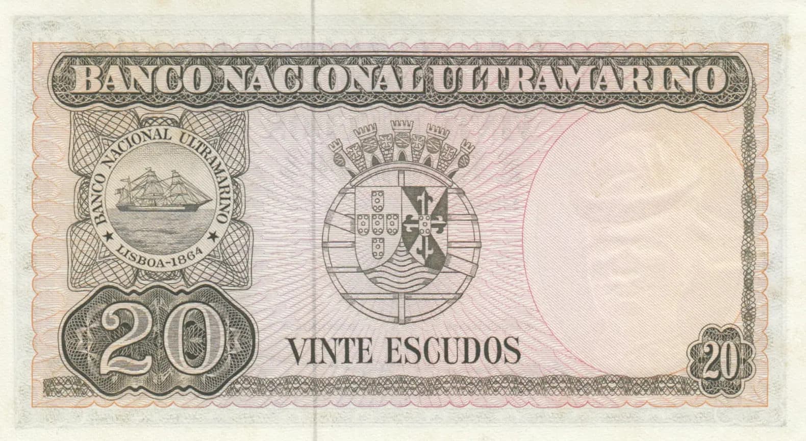 20 escudos 1967 from Timor, P-26 (1967) — image 2