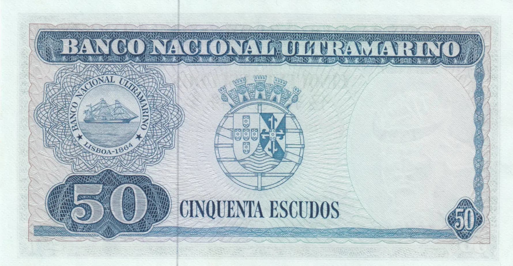 50 escudos 1967 from Timor, P-27 (1967) — image 2