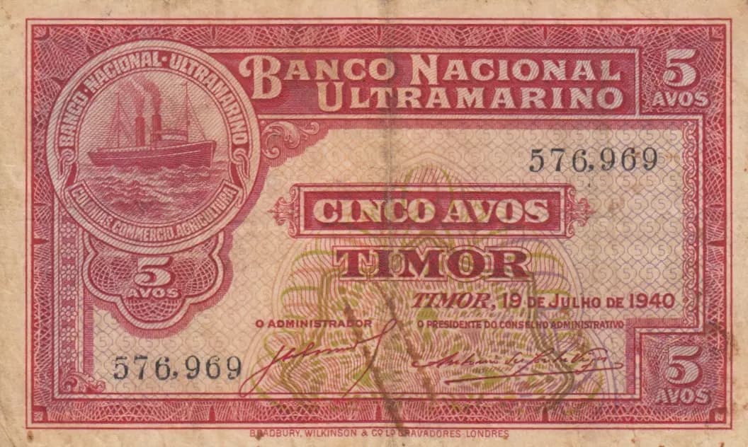 5 avos 1940 from Timor, P-12