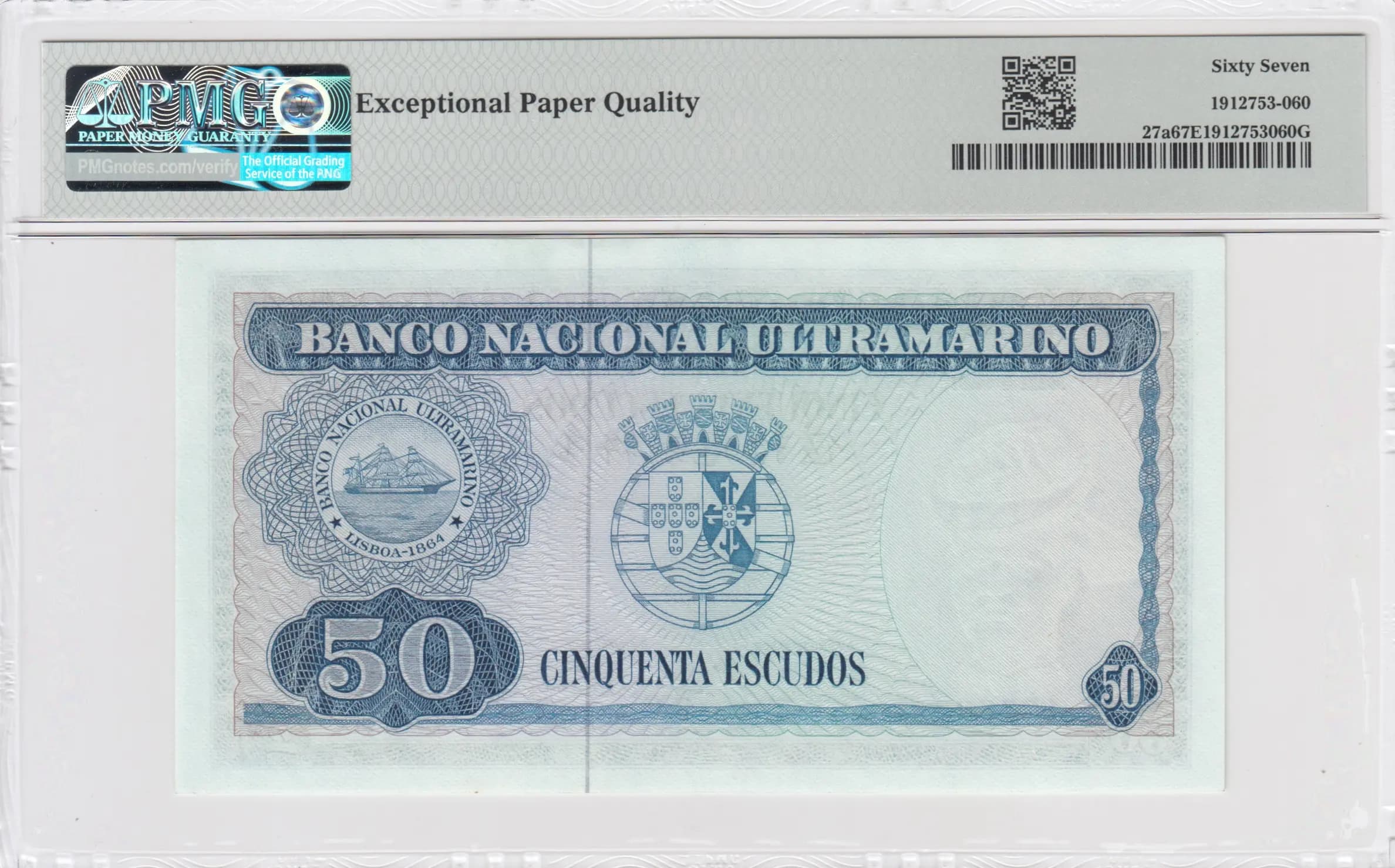 50 escudos 1967 from Timor, P-27 (1967) — image 2