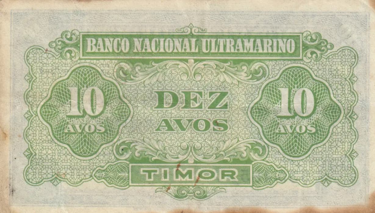 10 avos 1940 from Timor, P-13 (1940) — image 2