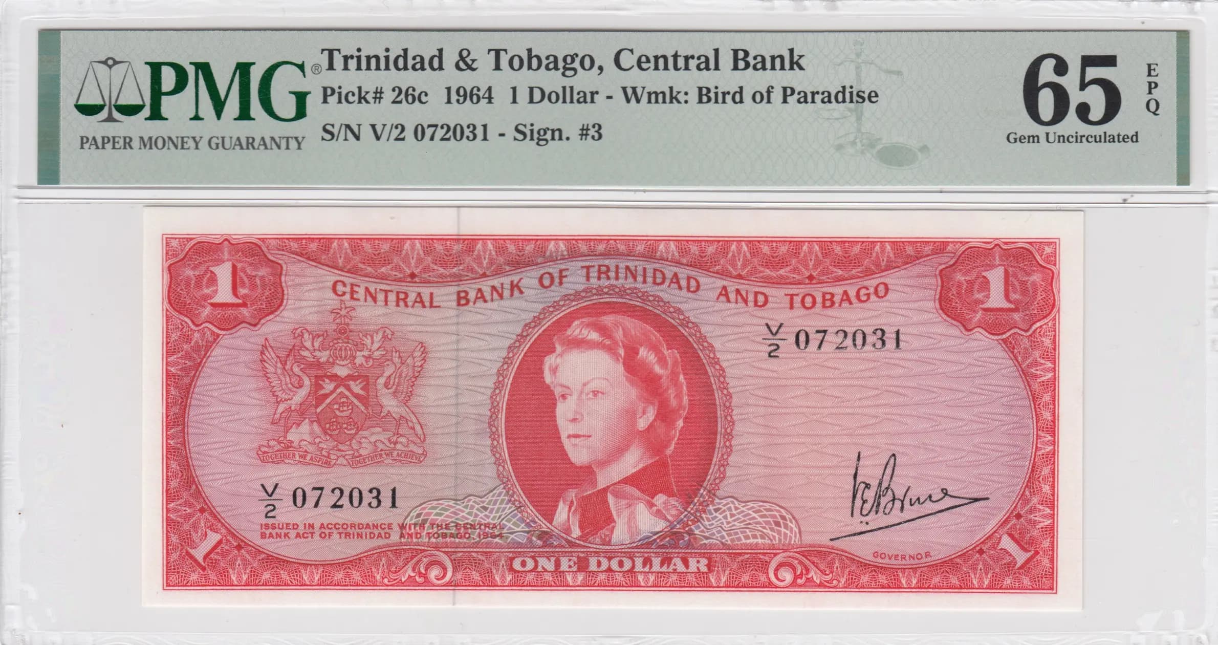 1 dollar 1964 from Trinidad & Tobago, P-26c (1964) — image 1