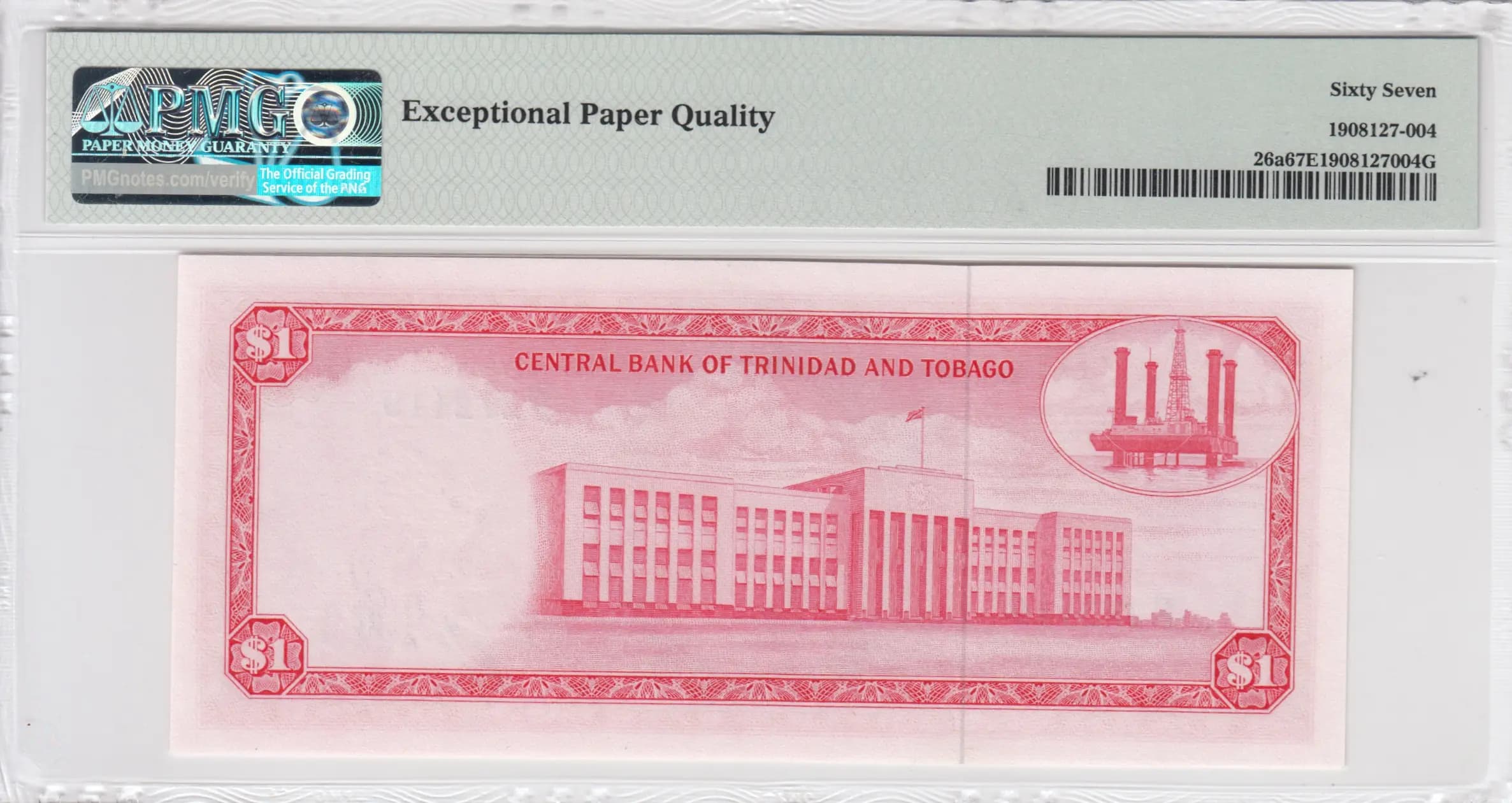 1 dollar 1964 from Trinidad & Tobago, P-26a (1964) — image 2