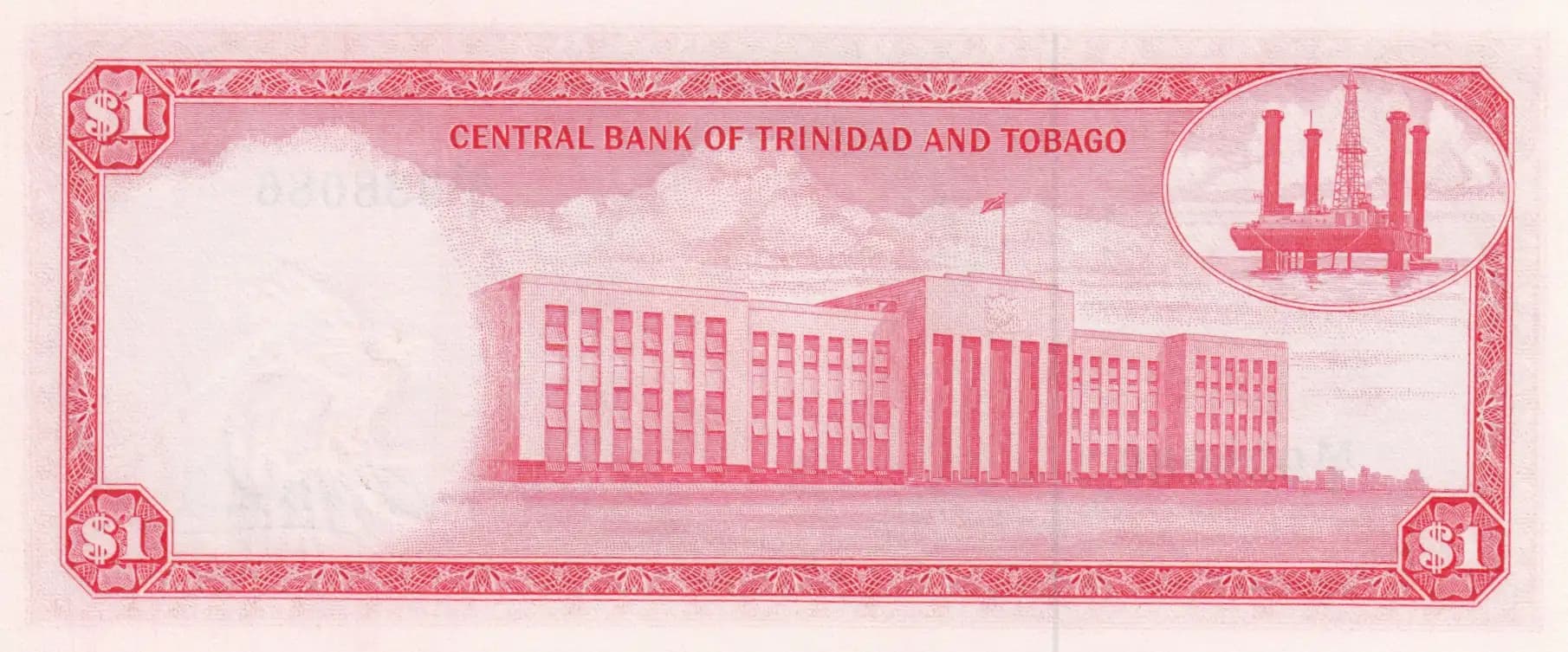 1 dollar 1964 from Trinidad & Tobago, P-26b(2) (1964) — image 2