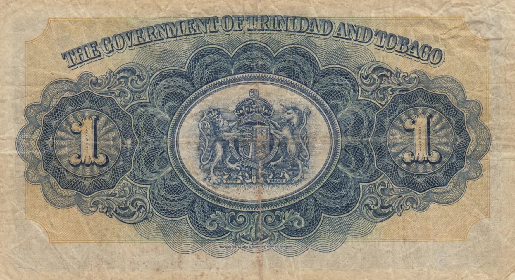 1 dollar 1939 from Trinidad & Tobago, P-5b (1939) — image 2