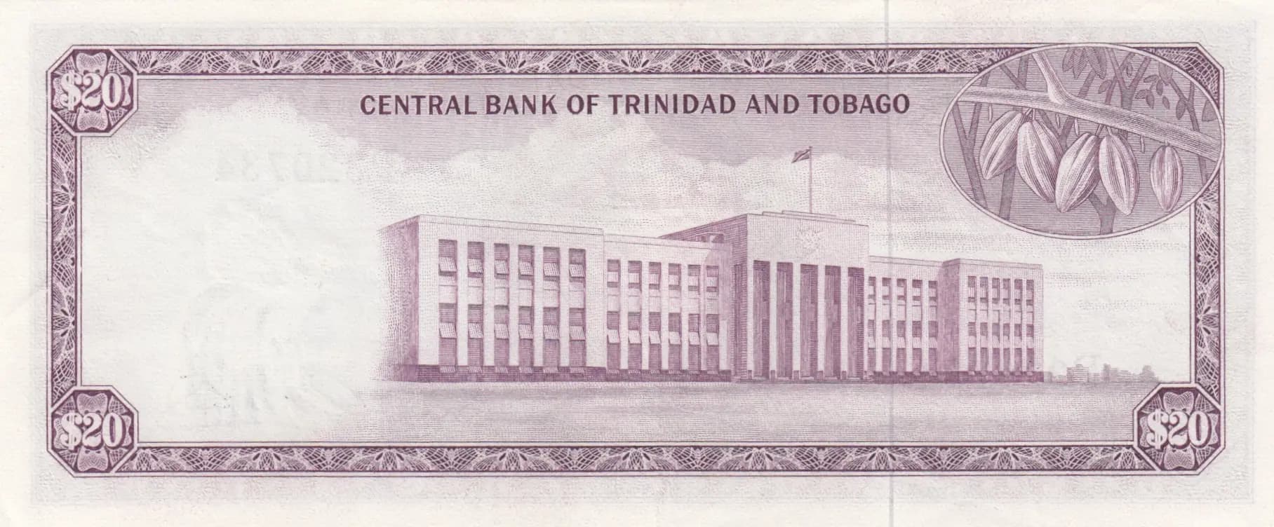 20 dollars 1964 from Trinidad & Tobago, P-29b (1964) — image 2