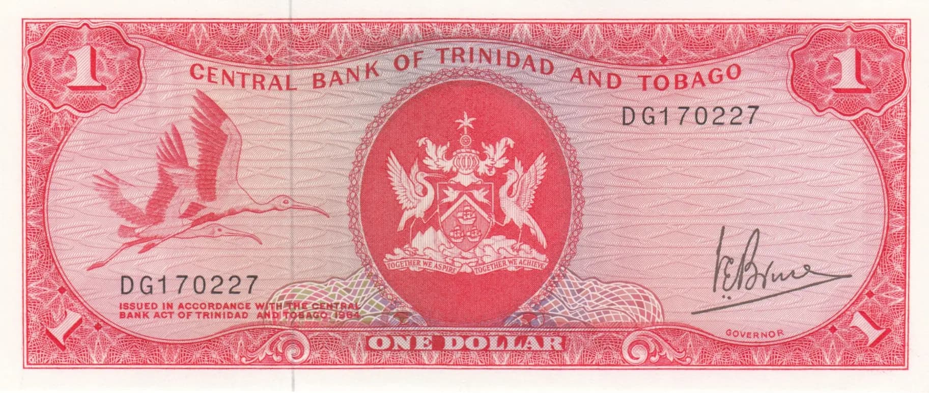 1 dollar 1977 from Trinidad & Tobago, P-30a (1977) — image 1