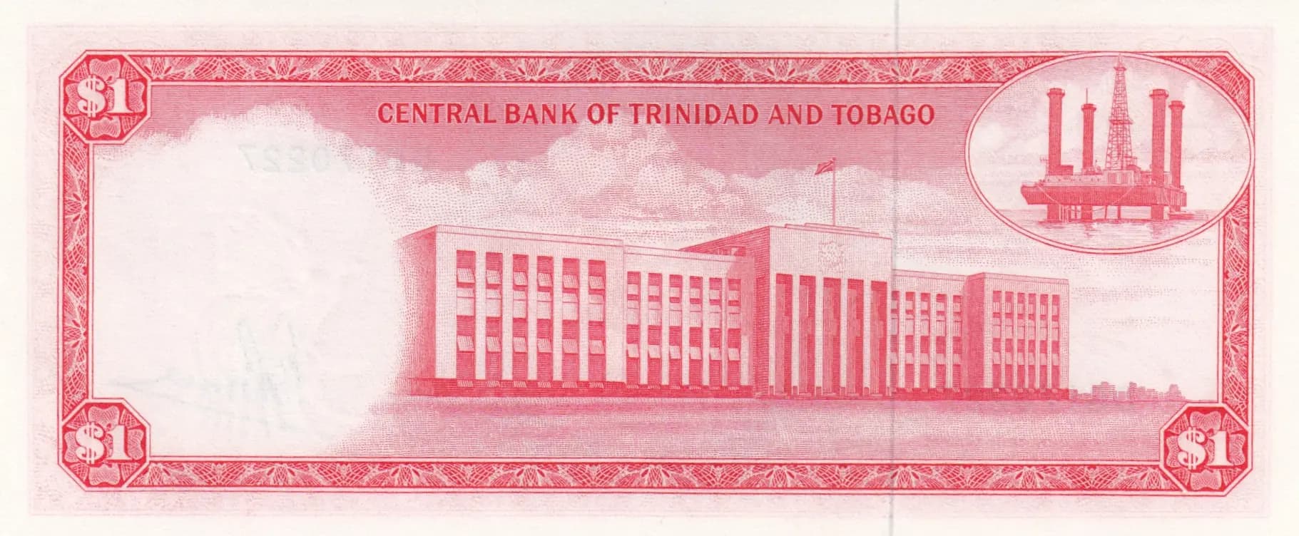 1 dollar 1977 from Trinidad & Tobago, P-30a (1977) — image 2